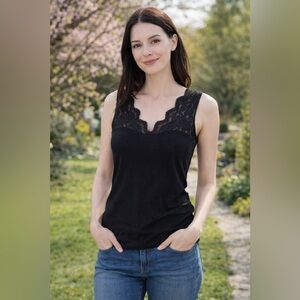 H&M Black Lace Tank Top